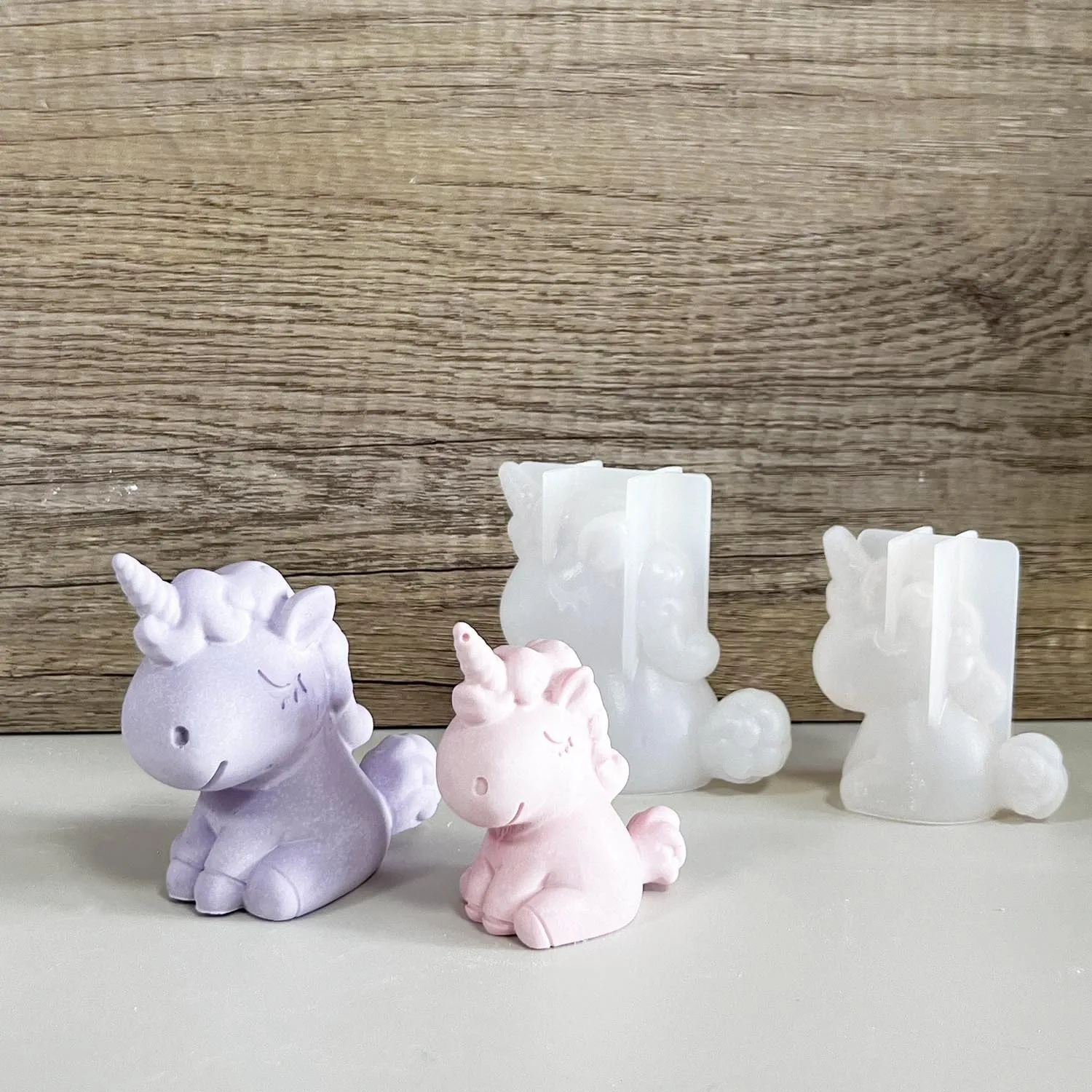 Soap Making Line - Moule géométrique 3D en Silicone, licorne,