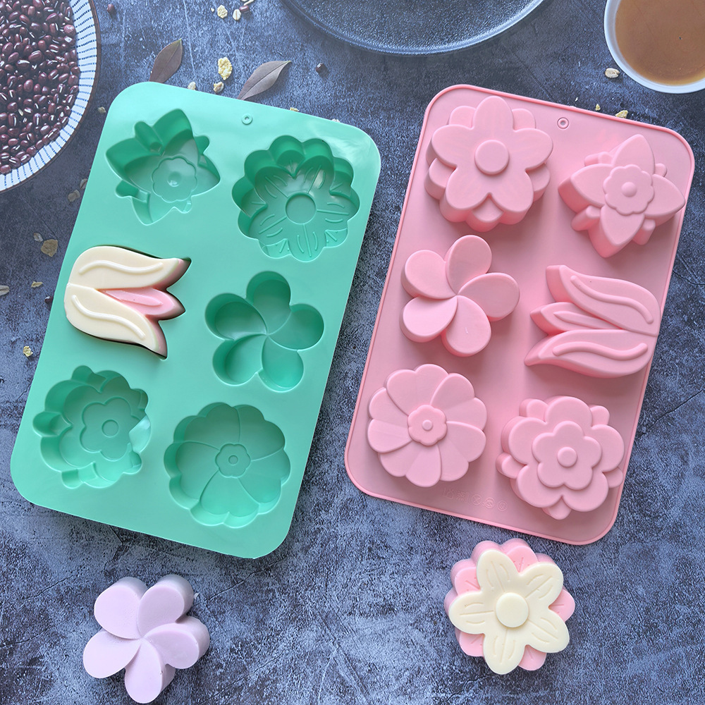 Soap Making Line - Moules en silicone pour fleurs, différents