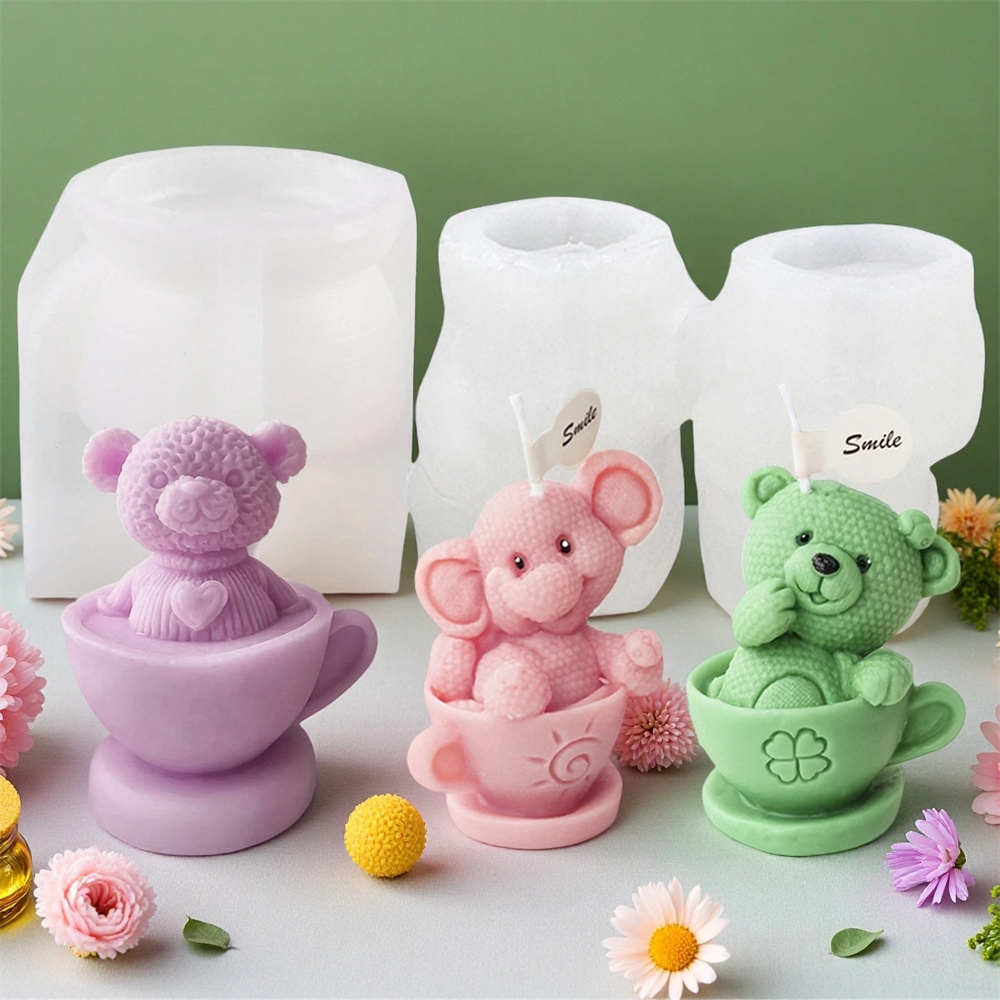 Soap Making Jug - Moule ours en peluche en Silicone,